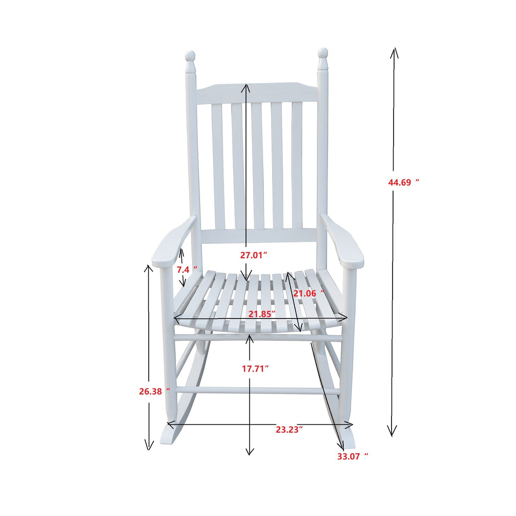 wooden porch rocker chair WHITE